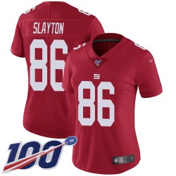 Limited Women's Darius Slayton Red Jersey - #86 Football New York Giants 100th Season Inverted Legend