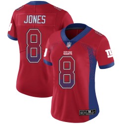 Limited Women's Daniel Jones Red Jersey - #8 Football New York Giants Rush Drift Fashion