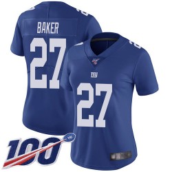 Limited Women's Deandre Baker Royal Blue Home Jersey - #27 Football New York Giants 100th Season Vapor Untouchable