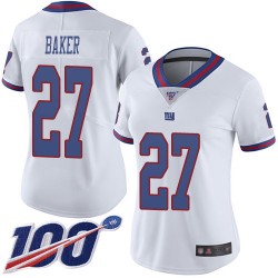 Limited Women's Deandre Baker White Jersey - #27 Football New York Giants 100th Season Rush Vapor Untouchable
