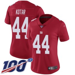 Limited Women's Doug Kotar Red Jersey - #44 Football New York Giants 100th Season Inverted Legend