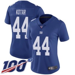 Limited Women's Doug Kotar Royal Blue Home Jersey - #44 Football New York Giants 100th Season Vapor Untouchable
