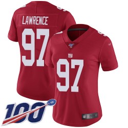 Limited Women's Dexter Lawrence Red Jersey - #97 Football New York Giants 100th Season Inverted Legend
