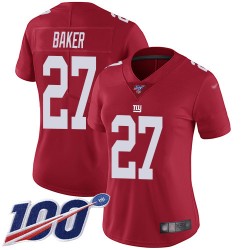 Limited Women's Deandre Baker Red Jersey - #27 Football New York Giants 100th Season Inverted Legend