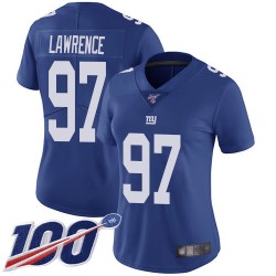 Limited Women's Dexter Lawrence Royal Blue Home Jersey - #97 Football New York Giants 100th Season Vapor Untouchable