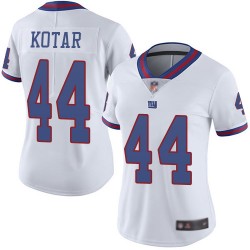 Limited Women's Doug Kotar White Jersey - #44 Football New York Giants Rush Vapor Untouchable