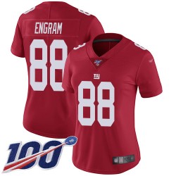 Limited Women's Evan Engram Red Jersey - #88 Football New York Giants 100th Season Inverted Legend