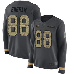 Limited Women's Evan Engram Black Jersey - #88 Football New York Giants Salute to Service Therma Long Sleeve