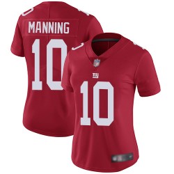 Limited Women's Eli Manning Red Jersey - #10 Football New York Giants Inverted Legend