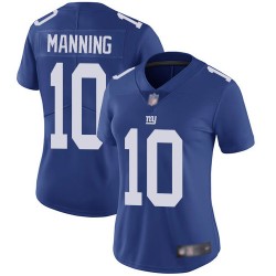 Limited Women's Eli Manning Royal Blue Home Jersey - #10 Football New York Giants Vapor Untouchable