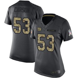 Limited Women's Harry Carson Black Jersey - #53 Football New York Giants 2016 Salute to Service