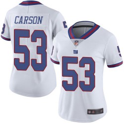 Limited Women's Harry Carson White Jersey - #53 Football New York Giants Rush Vapor Untouchable