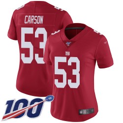 Limited Women's Harry Carson Red Jersey - #53 Football New York Giants 100th Season Inverted Legend