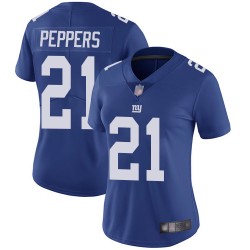 Limited Women's Jabrill Peppers Royal Blue Home Jersey - #21 Football New York Giants Vapor Untouchable
