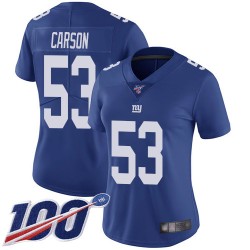 Limited Women's Harry Carson Royal Blue Home Jersey - #53 Football New York Giants 100th Season Vapor Untouchable