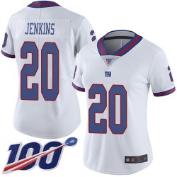 Limited Women's Janoris Jenkins White Jersey - #20 Football New York Giants 100th Season Rush Vapor Untouchable