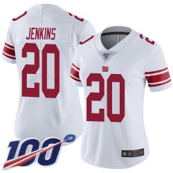 Limited Women's Janoris Jenkins White Road Jersey - #20 Football New York Giants 100th Season Vapor Untouchable