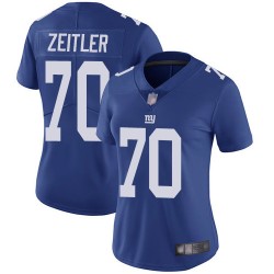 Limited Women's Kevin Zeitler Royal Blue Home Jersey - #70 Football New York Giants Vapor Untouchable