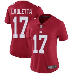 Limited Women's Kyle Lauletta Red Jersey - #17 Football New York Giants Inverted Legend