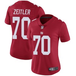 Limited Women's Kevin Zeitler Red Jersey - #70 Football New York Giants Inverted Legend