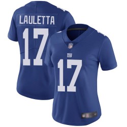 Limited Women's Kyle Lauletta Royal Blue Home Jersey - #17 Football New York Giants Vapor Untouchable