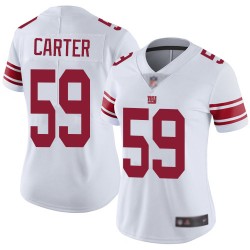 Limited Women's Lorenzo Carter White Road Jersey - #59 Football New York Giants Vapor Untouchable