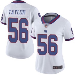 Limited Women's Lawrence Taylor White Jersey - #56 Football New York Giants Rush Vapor Untouchable