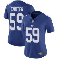 Limited Women's Lorenzo Carter Royal Blue Home Jersey - #59 Football New York Giants Vapor Untouchable