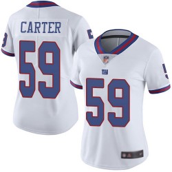 Limited Women's Lorenzo Carter White Jersey - #59 Football New York Giants Rush Vapor Untouchable