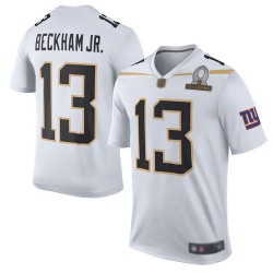 Elite Men's Odell Beckham Jr White Jersey - #13 Football New York Giants Team Rice 2016 Pro Bowl