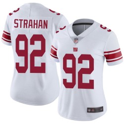 Limited Women's Michael Strahan White Road Jersey - #92 Football New York Giants Vapor Untouchable