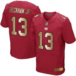 Elite Men's Odell Beckham Jr Red/Gold Alternate Jersey - #13 Football New York Giants