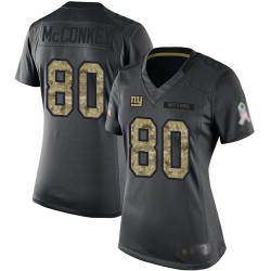 Limited Women's Phil McConkey Black Jersey - #80 Football New York Giants 2016 Salute to Service