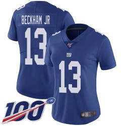 Limited Women's Odell Beckham Jr Royal Blue Home Jersey - #13 Football New York Giants 100th Season Vapor Untouchable