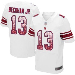 Elite Men's Odell Beckham Jr White Road Jersey - #13 Football New York Giants Drift Fashion