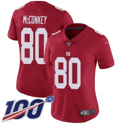 Limited Women's Phil McConkey Red Jersey - #80 Football New York Giants 100th Season Inverted Legend