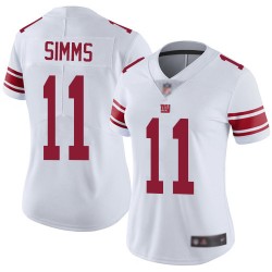 Limited Women's Phil Simms White Road Jersey - #11 Football New York Giants Vapor Untouchable