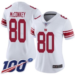 Limited Women's Phil McConkey White Road Jersey - #80 Football New York Giants 100th Season Vapor Untouchable