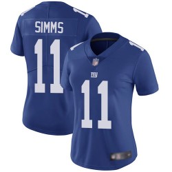 Limited Women's Phil Simms Royal Blue Home Jersey - #11 Football New York Giants Vapor Untouchable