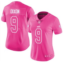 Limited Women's Riley Dixon Pink Jersey - #9 Football New York Giants Rush Fashion