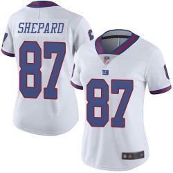Limited Women's Sterling Shepard White Jersey - #87 Football New York Giants Rush Vapor Untouchable