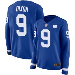 Limited Women's Riley Dixon Royal Blue Jersey - #9 Football New York Giants Therma Long Sleeve