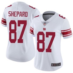 Limited Women's Sterling Shepard White Road Jersey - #87 Football New York Giants Vapor Untouchable