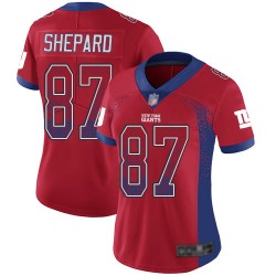 Limited Women's Sterling Shepard Red Jersey - #87 Football New York Giants Rush Drift Fashion