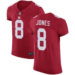 Elite Men's Daniel Jones Red Alternate Jersey - #8 Football New York Giants Vapor Untouchable