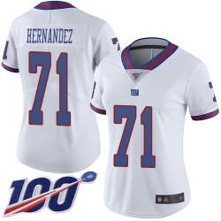 Limited Women's Will Hernandez White Jersey - #71 Football New York Giants 100th Season Rush Vapor Untouchable