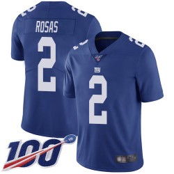 Limited Youth Aldrick Rosas Royal Blue Home Jersey - #2 Football New York Giants 100th Season Vapor Untouchable