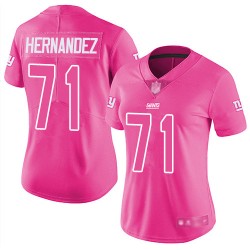 Limited Women's Will Hernandez Pink Jersey - #71 Football New York Giants Rush Fashion