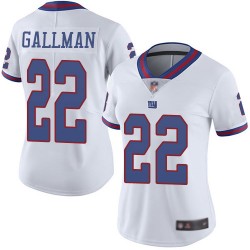 Limited Women's Wayne Gallman White Jersey - #22 Football New York Giants Rush Vapor Untouchable