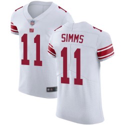 Elite Men's Phil Simms White Road Jersey - #11 Football New York Giants Vapor Untouchable